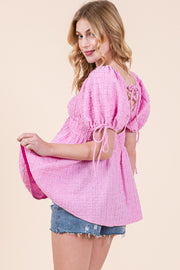 Puff Sleeve Sweetheart Top | ABET7505