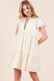 V-Neck Tiered Dress | ABED7516