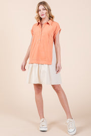 Short-Sleeve Sweatshirt Twofer Mini Dress | ABED7517