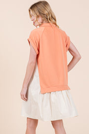 Short-Sleeve Sweatshirt Twofer Mini Dress | ABED7517