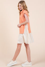 Short-Sleeve Sweatshirt Twofer Mini Dress | ABED7517