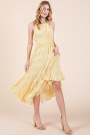 Tiered Ruffle Halter Dress | ABED7512