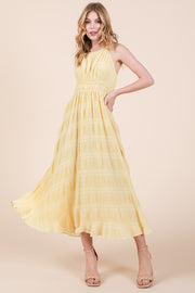 Tiered Ruffle Halter Dress | ABED7512