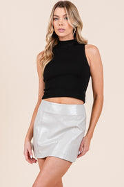 Faux Leather Mini Skirt | ABJB7514