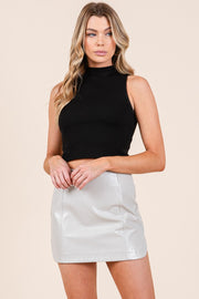Faux Leather Mini Skirt | ABJB7514