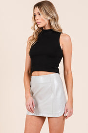 Faux Leather Mini Skirt | ABJB7514