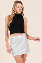 Faux Leather Mini Skirt | ABJB7514