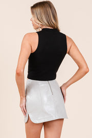 Faux Leather Mini Skirt | ABJB7514