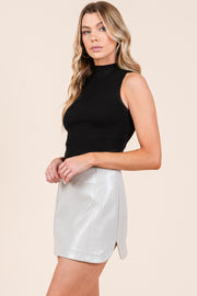 Faux Leather Mini Skirt | ABJB7514