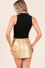 Load image into Gallery viewer, Metallic Mini Skirt | ABJB7520
