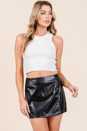 Faux Leather Mini Skirt | ABJB7526