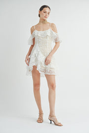 Lace Ruffle Mini Dress | ABND0819