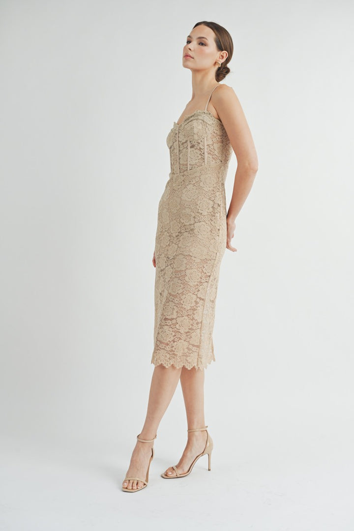 Corset Midi Dress | ABND0679 | INSTOCK