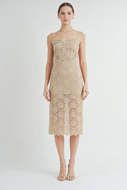 Corset Midi Dress | ABND0679 | INSTOCK