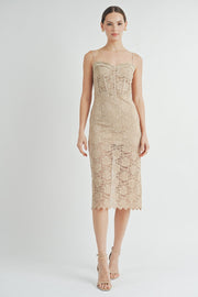 Corset Midi Dress | ABND0679 | INSTOCK