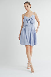 Top Front Big Bow Mini Dress | ABED7507