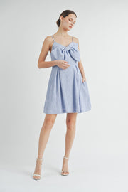 Top Front Big Bow Mini Dress | ABED7507