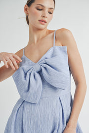 Top Front Big Bow Mini Dress | ABED7507