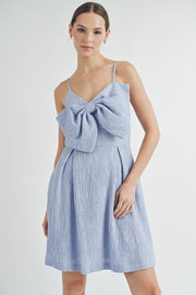 Top Front Big Bow Mini Dress | ABED7507