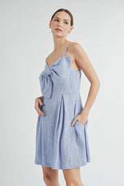 Top Front Big Bow Mini Dress | ABED7507