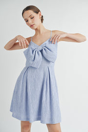 Top Front Big Bow Mini Dress | ABED7507