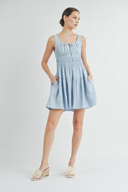 Sleeveless Cotton Mini Dress | ABSD7542