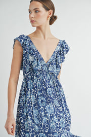 V-Neck Maxi Dress | ABSD7519