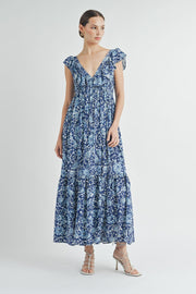 V-Neck Maxi Dress | ABSD7519