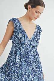 V-Neck Maxi Dress | ABSD7519