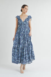 V-Neck Maxi Dress | ABSD7519