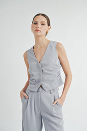 Side Pleats Vest | ABJT7546