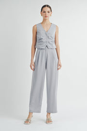 Side Pleats Vest & Pleated Pants SET | ABJT7546ABJB7547