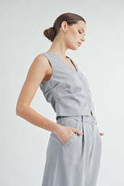 Side Pleats Vest | ABJT7546