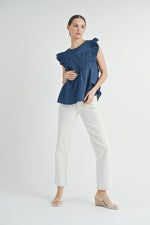 Load image into Gallery viewer, Flutter Sleeves Top | ABST7551
