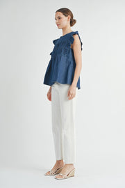 Flutter Sleeves Top | ABST7551