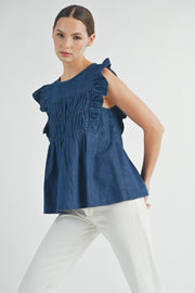 Flutter Sleeves Top | ABST7551