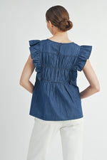 Load image into Gallery viewer, Flutter Sleeves Top | ABST7551
