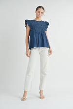 Load image into Gallery viewer, Flutter Sleeves Top | ABST7551
