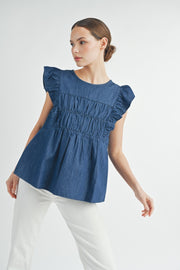 Flutter Sleeves Top | ABST7551