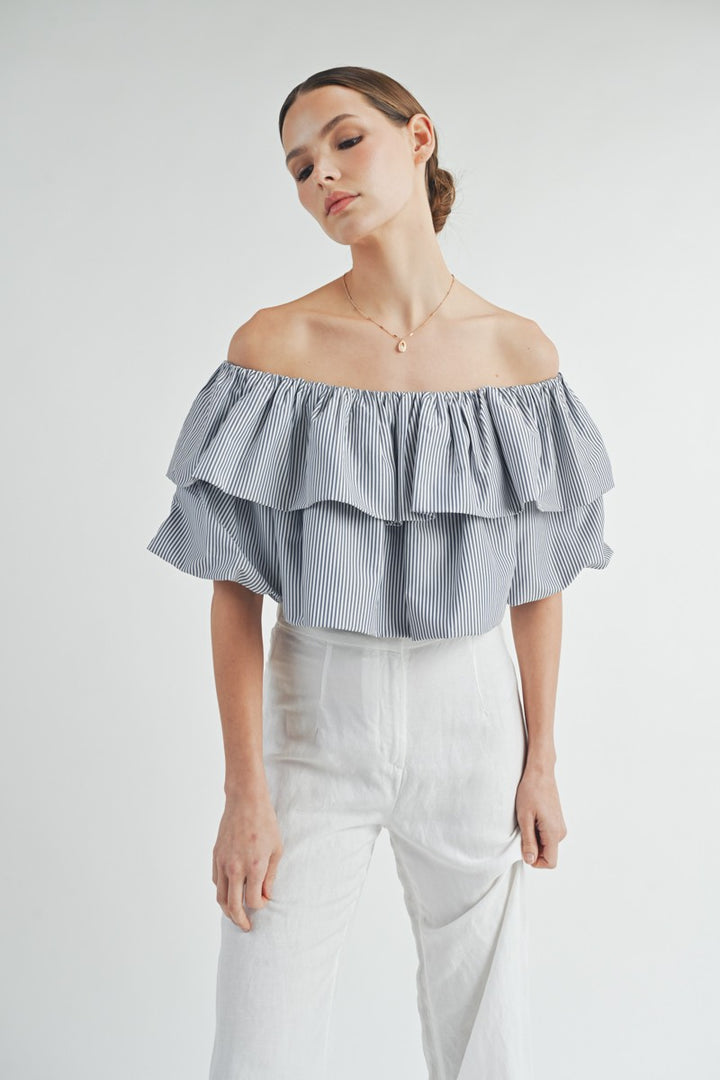Off-The-Shoulder Bubble Top | ABST7546