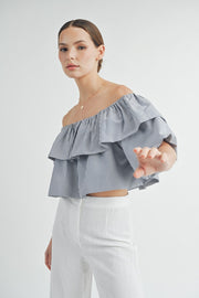 Off-The-Shoulder Bubble Top | ABST7546