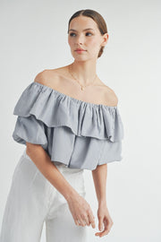 Off-The-Shoulder Bubble Top | ABST7546