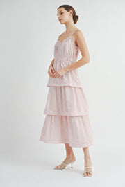 Tiered ruffles Maxi Dress | ABED7521