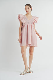 Rose Babydoll Mini Dress | ABND0808