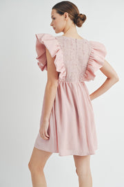 Rose Babydoll Mini Dress | ABND0808
