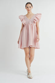 Rose Babydoll Mini Dress | ABND0808