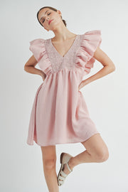 Rose Babydoll Mini Dress | ABND0808