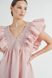 Rose Babydoll Mini Dress | ABND0808