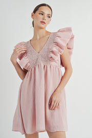 Rose Babydoll Mini Dress | ABND0808