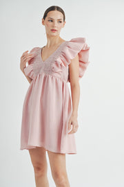 Rose Babydoll Mini Dress | ABND0808